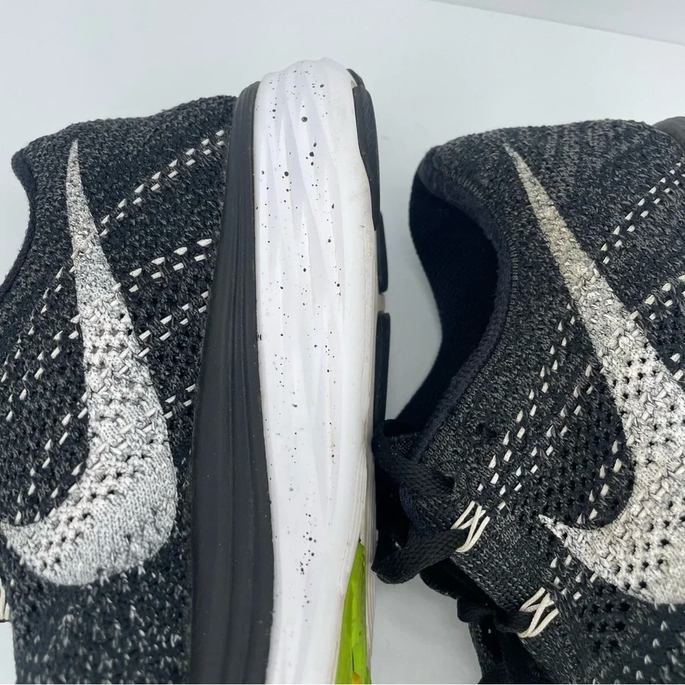 Nike Lunar Flyknit 3 Running Shoes Oreo Black White 698182-001 Womens Size 9.5 - Picture 5 of 14